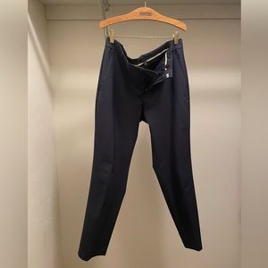 BR ORIGINAL Avery Fit Straight Tailored Lightweight Wool-Blend Navy Trouser Pant